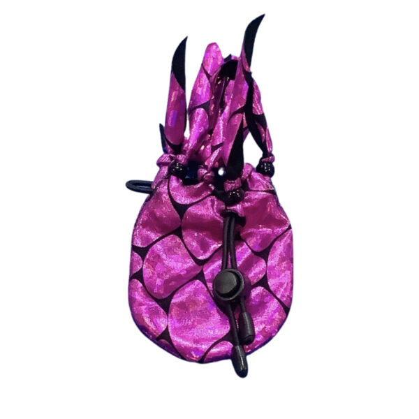 3. Pink Purple Scales Pattern on Black PocketZ with Black Cord - Image 7