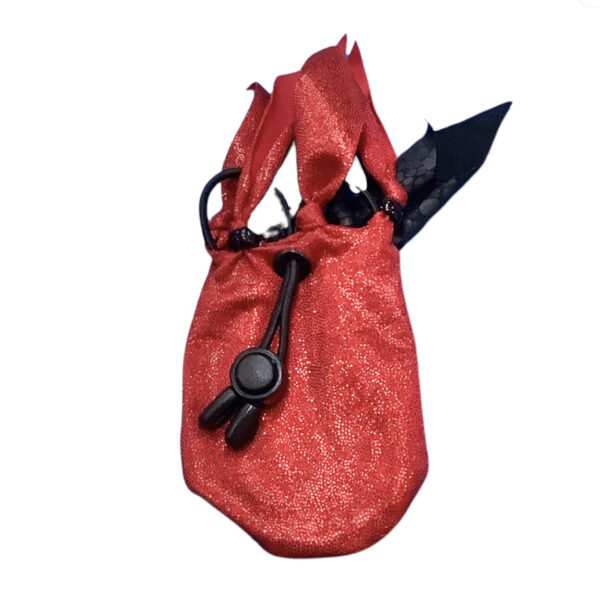 12. Red Pin Dot and Black Snakeskin PocketZ with Black Cord - Image 7